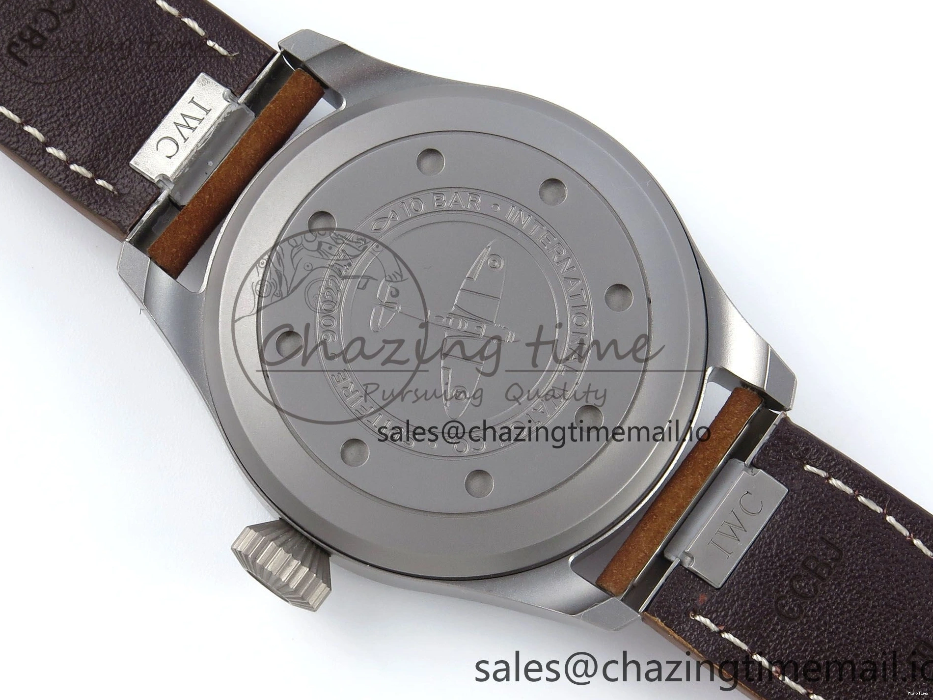 MIROTIME 0504 Big Pilot IW329701 M+F 1:1 Best Edition Black Dial on Brown Leather Strap MY RelaxedFit 7005